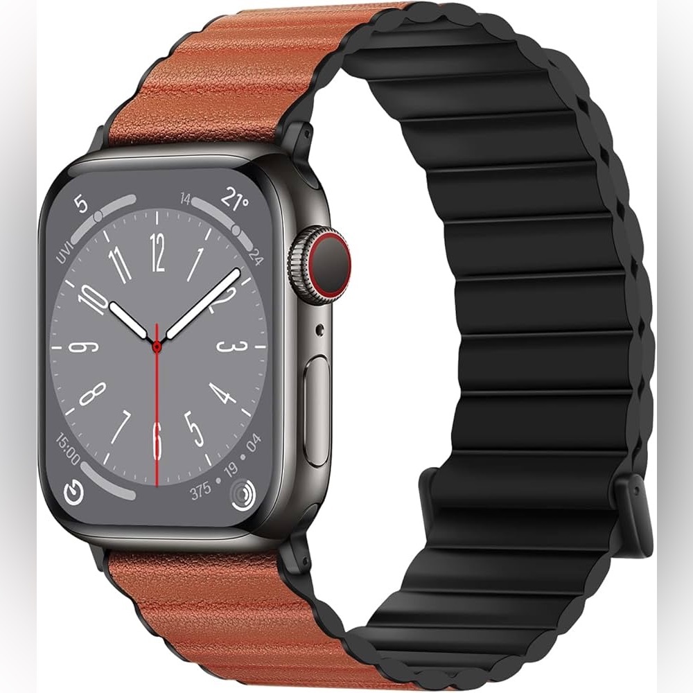 🌙 B21 - HITZEE for Apple Watch Leather Silicone Magnetic Band